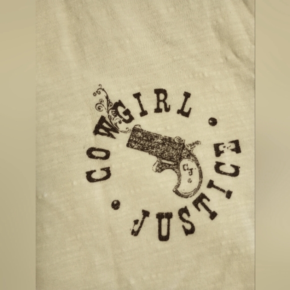 White Cowgirl Justice Graphic T - Picture 3 of 3